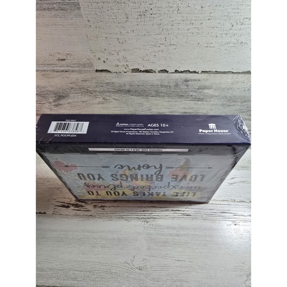 Paper House World Map‎ Inspirational Quote 1000 Piece Jigsaw Puzzle PUZ-0067 NEW - Picture 3 of 3